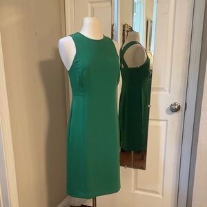 Ann Taylor Green Sleeveless Mini Dress
